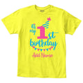 Happy 1st Birthday Custom Name Kids T-Shirt
