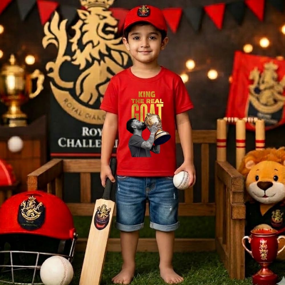 RCB Kids Cricket T-Shirt – Royal Challengers Bangalore Fan Tshirt