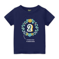 Floral Alphabets Kids Customised Age Tshirts