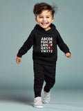 Aphabet Cute I Love You Sweatshirt Hoodie Pant set combo
