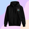 Kids Black Hoodie Hope Printed | Trendy Black Winter Outfit for Kids