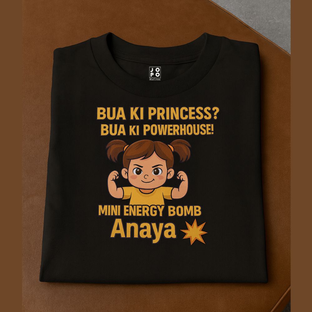 Bua Ki Powerhouse - Mini Energy Bomb Anaya Kids' T-Shirt | Empowering Girl Tee