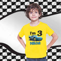 Modern Race Car Theme Customised Birthday Tshirts