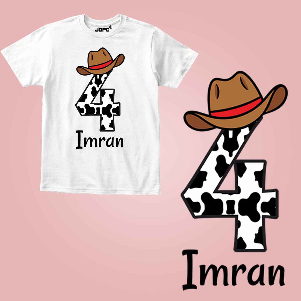 Cowboy Theme Kid Custom Name & Age