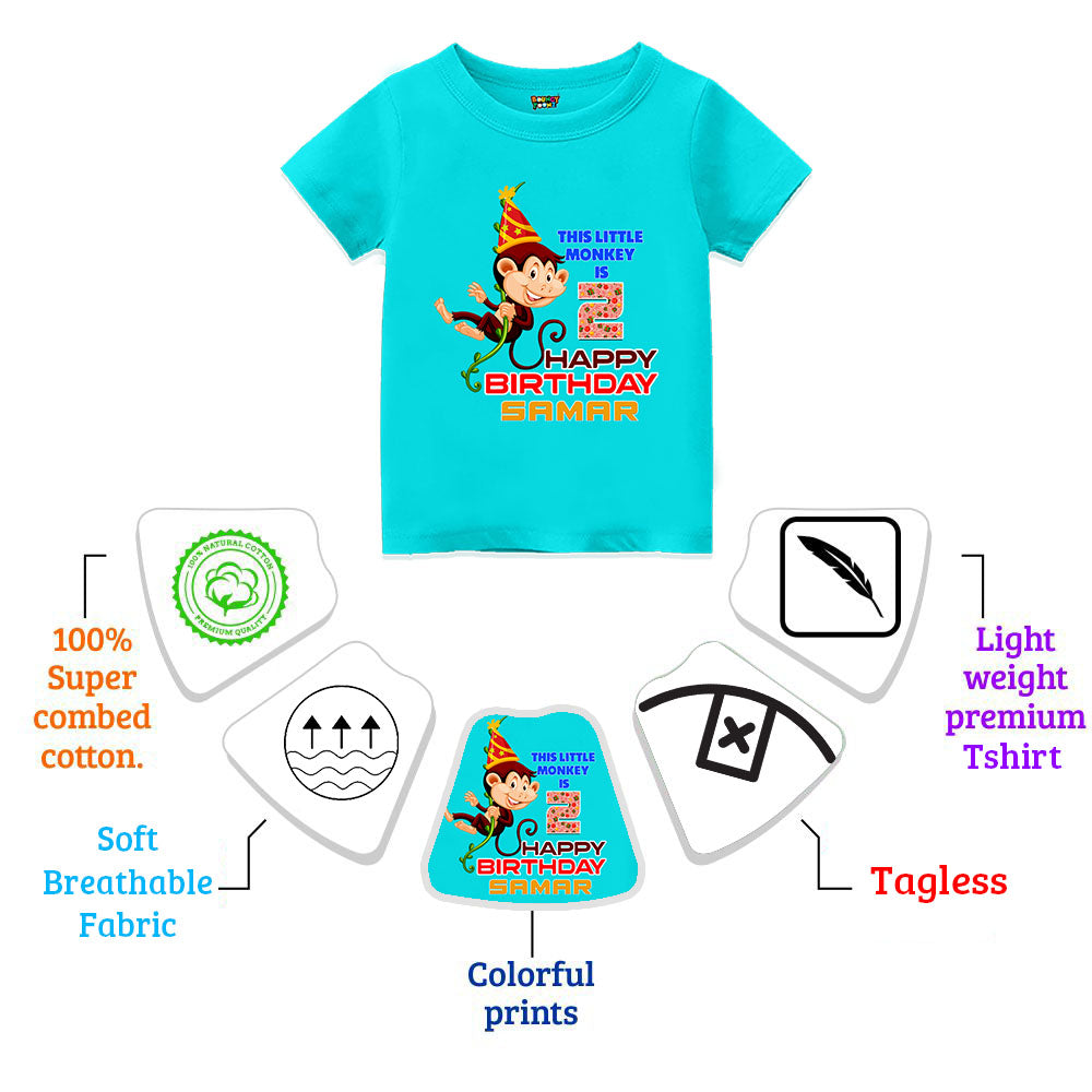Customised Second Themed Birthday Tshirts for kids