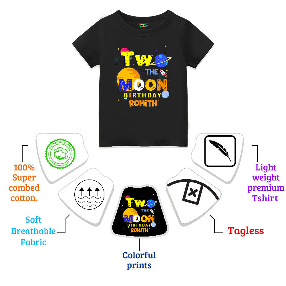 Space Themed Birthday Customised Tshirts for Kids
