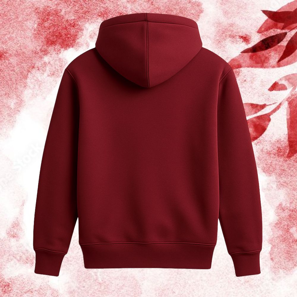 Classic Plain Hoodie for Kids| Cozy Winter Outfit in Maroon Colour