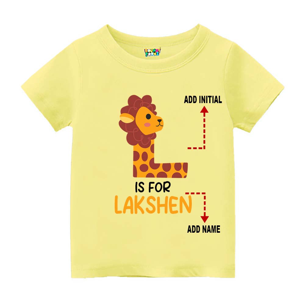 Alphabet L  Customised T Shirt
