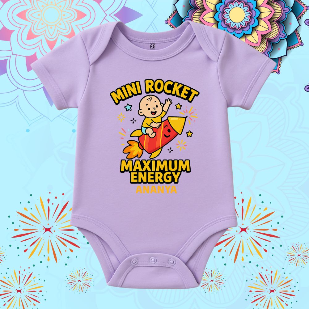 Mini Rocket Maximum Energy -  Personalized Baby Onesie