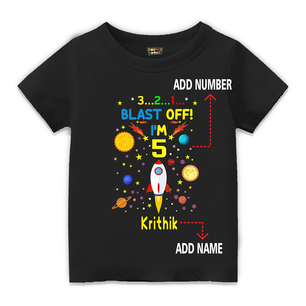Space Theme Blast Off Party Tshirts