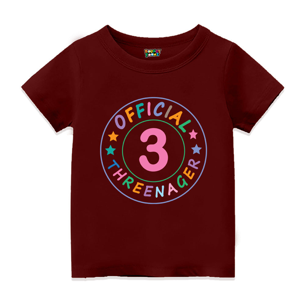 Official Threenagar Birthday Theme Kids T Shirt