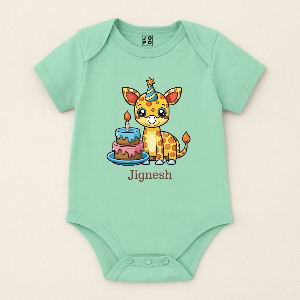 Party Time with Giraffe – Baby Romper for Special Days