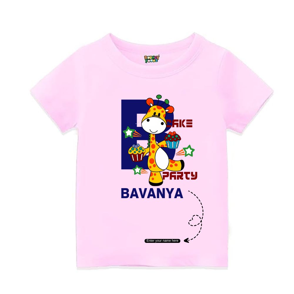 Birthday Girafee Initials Tshirts