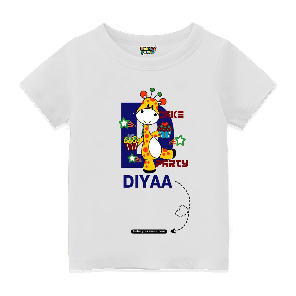 Birthday Girafee Initials Tshirts