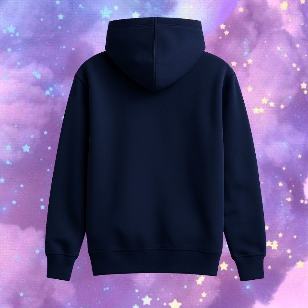 Kids' Moon Phases Hoodie | Minimalist Celestial Outfit in Navy Blue