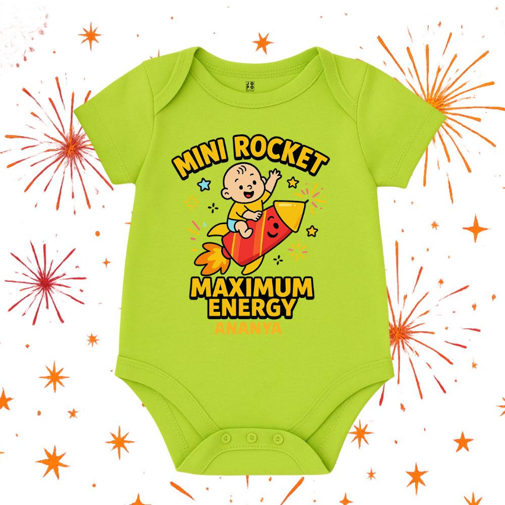 Mini Rocket Maximum Energy -  Personalized Baby Onesie