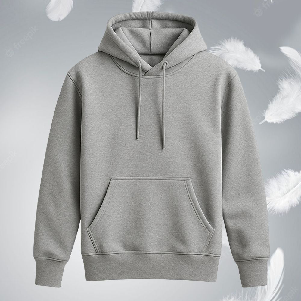Kids' Everyday Plain Hoodie | Classic Plain Grey Colour
