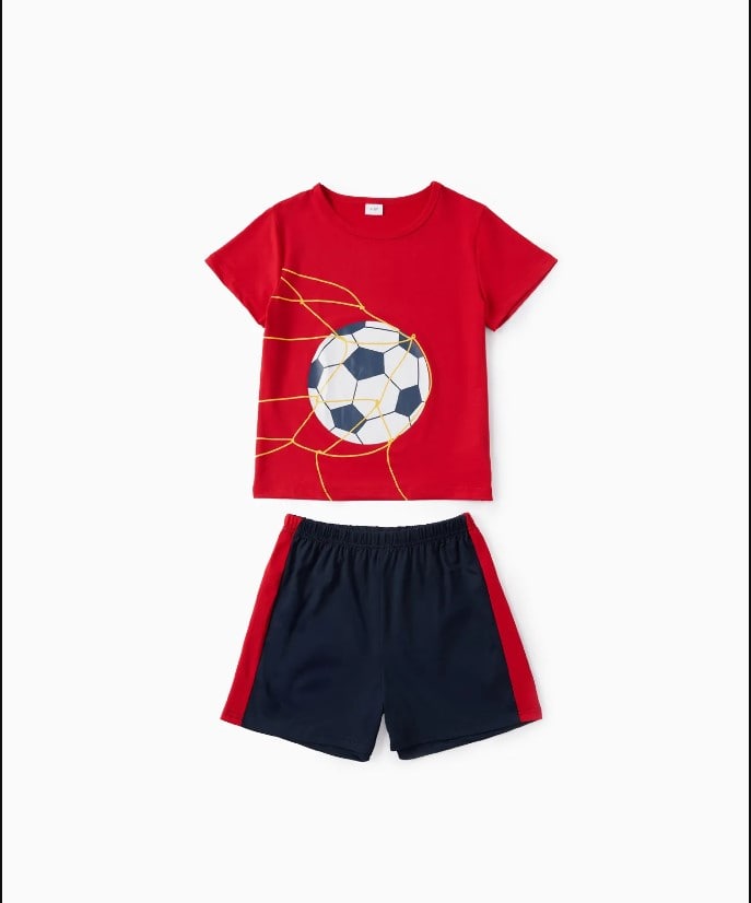 Sports Theme Kids Co-ord Tshirt Shorts Set
