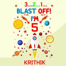 Space Theme Blast Off Party Tshirts