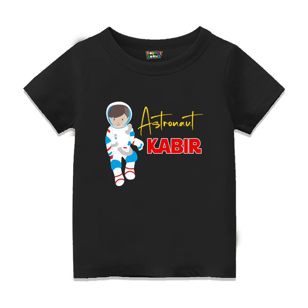 Personalised Astronaut Space Theme Tshirt for Kids