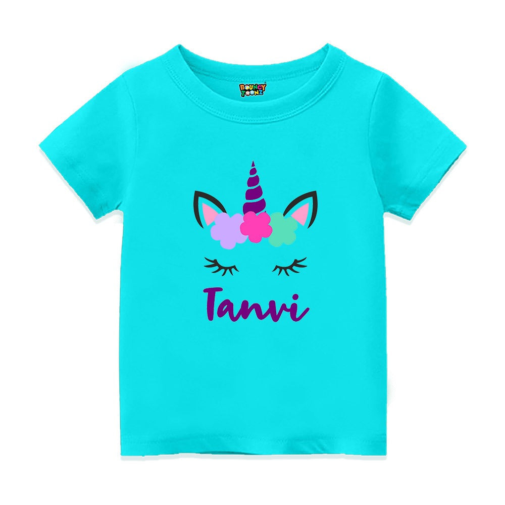 Personalised Unicorn Theme Tshirt for Kids