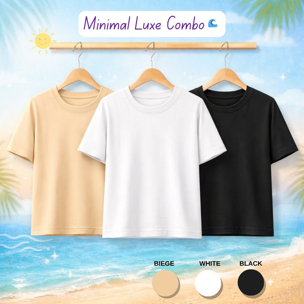 Minimal Luxe Combo - Value Pack Tshirts