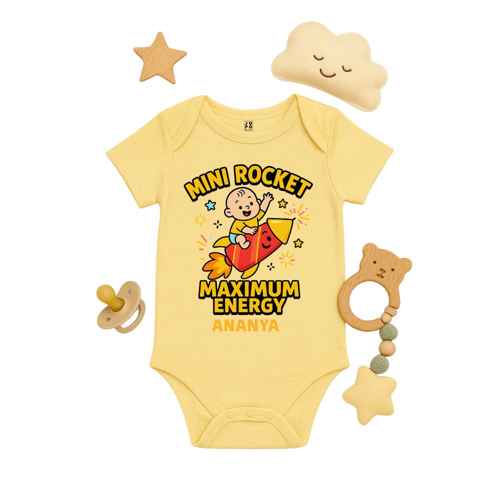 Mini Rocket Maximum Energy -  Personalized Baby Onesie