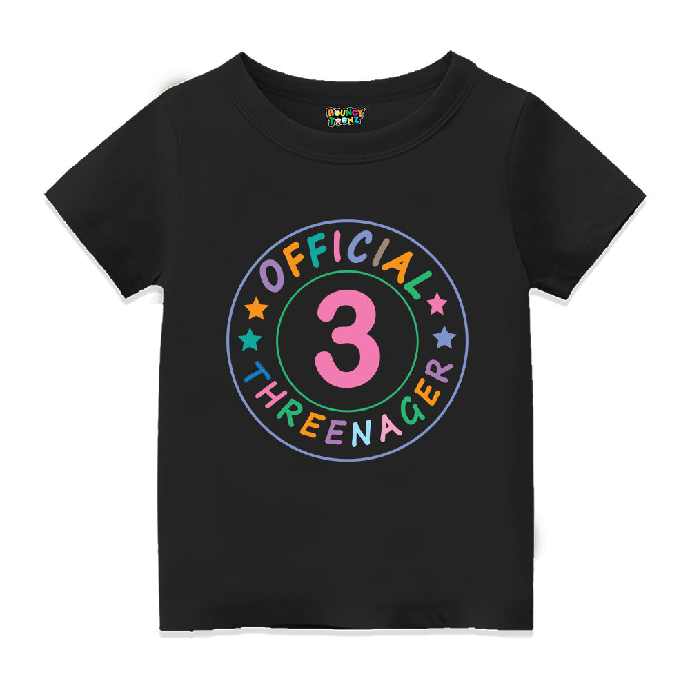 Official Threenagar Birthday Theme Kids T Shirt