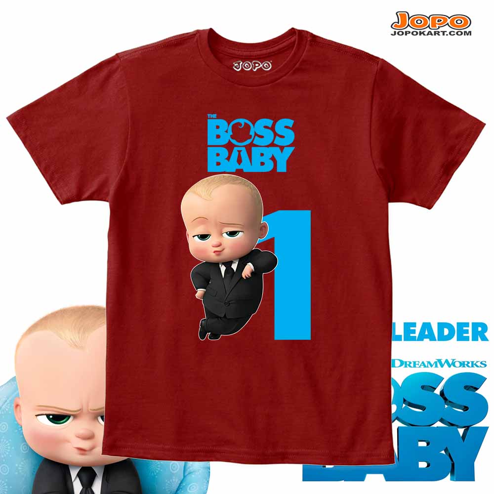 Boss Baby Theme Age Name Customized TShirt