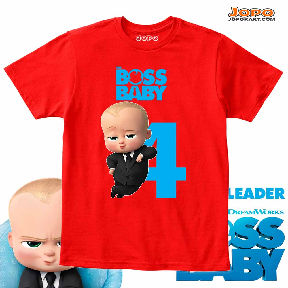 Boss Baby Theme Age Name Customized TShirt