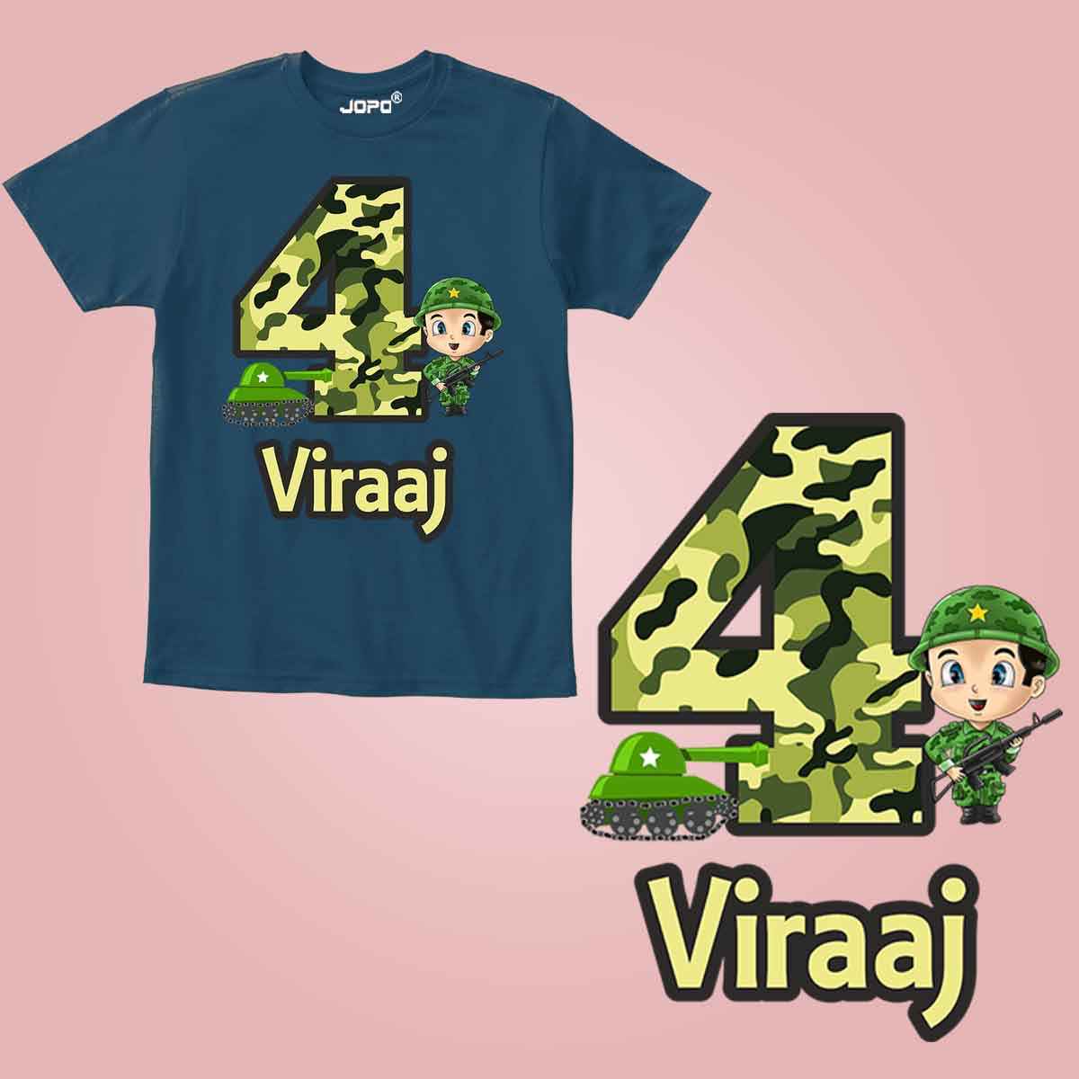 Camouflage Theme Birthday Boy