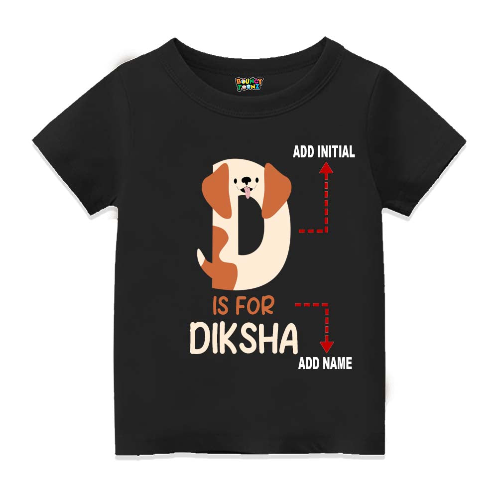 Alphabet  D Customised T Shirt