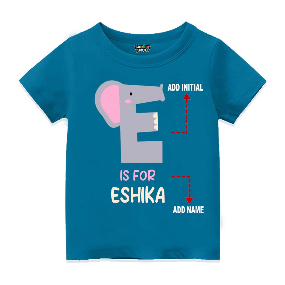 Alphabet  E Customised T Shirt