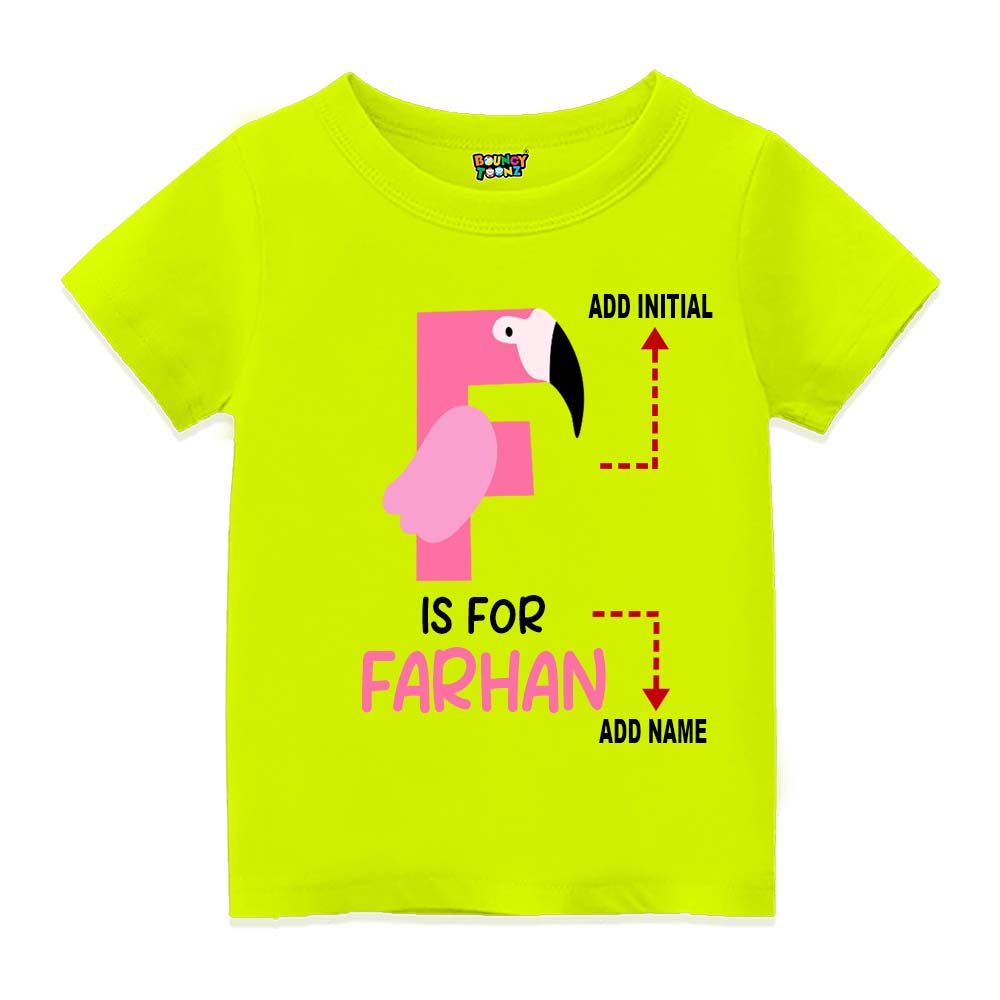 Alphabet  F Customised T Shirt