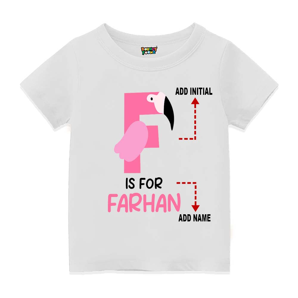Alphabet  F Customised T Shirt
