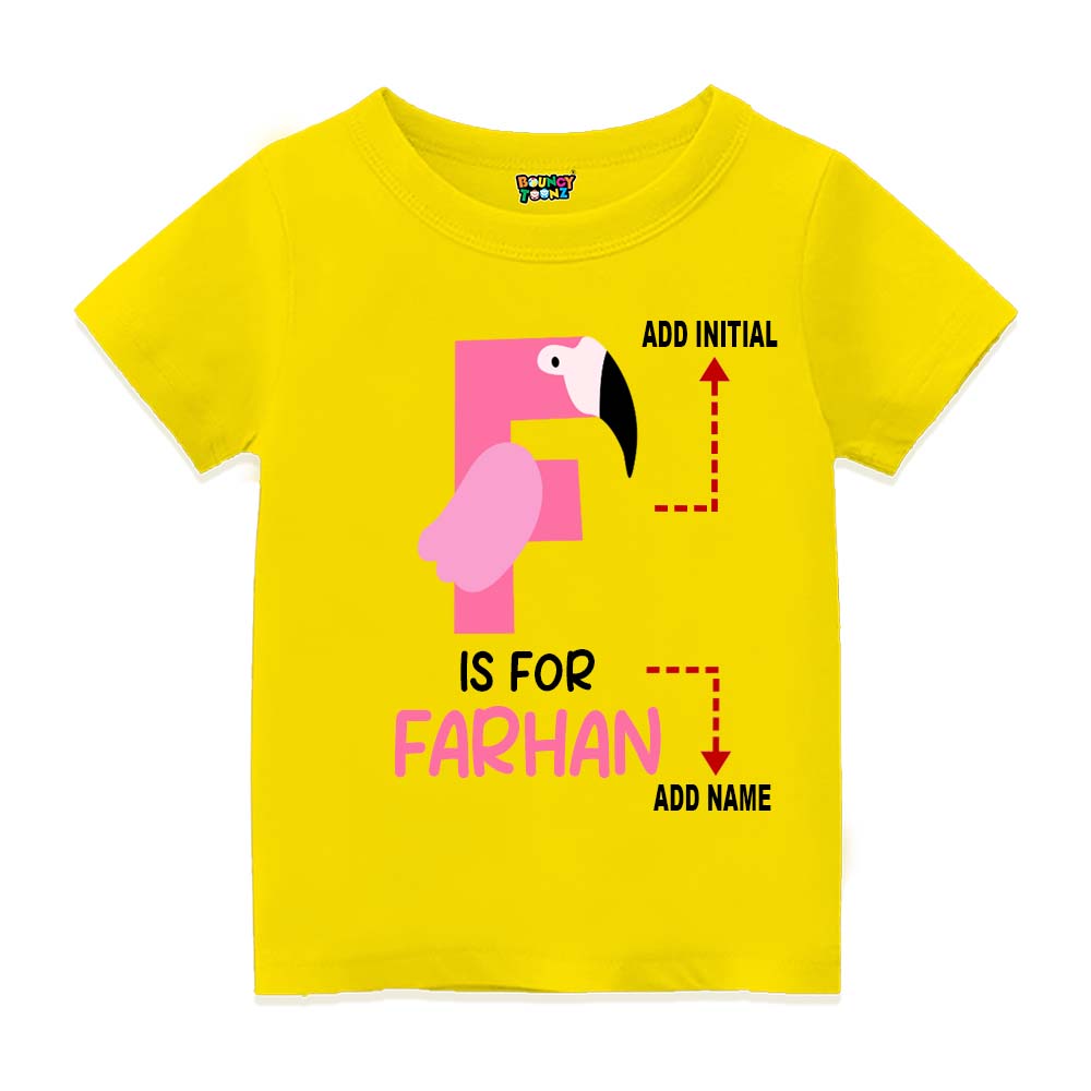 Alphabet  F Customised T Shirt