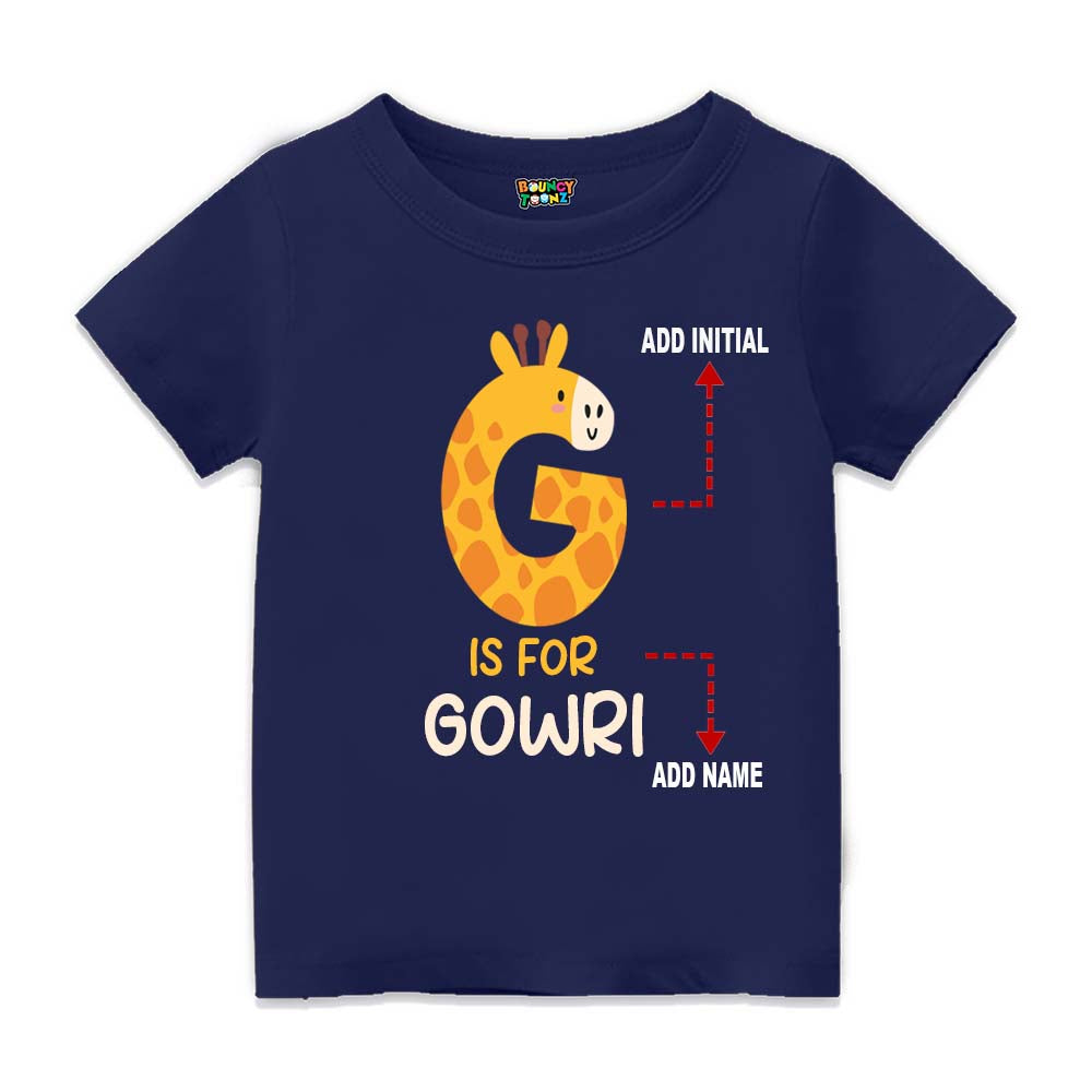 Alphabet  G Customised T Shirt