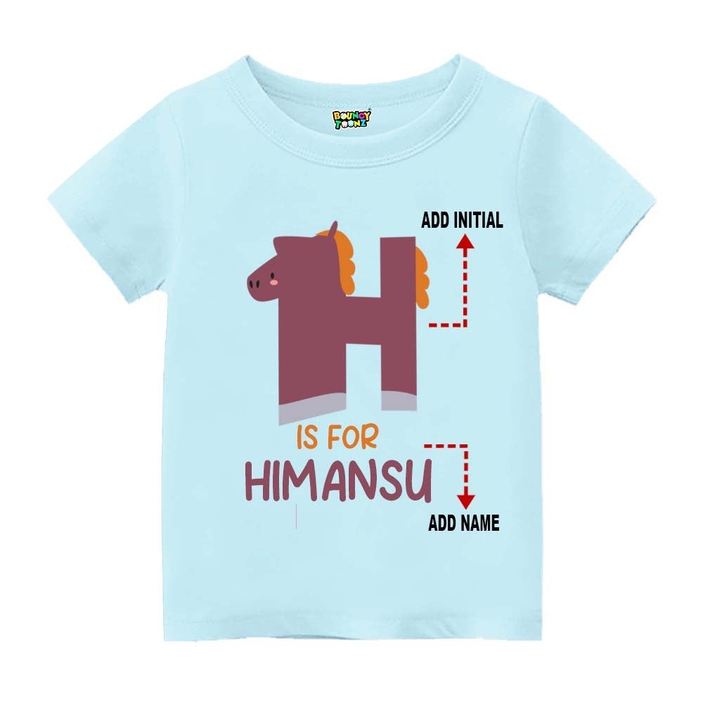 Alphabet  H Customised T Shirt