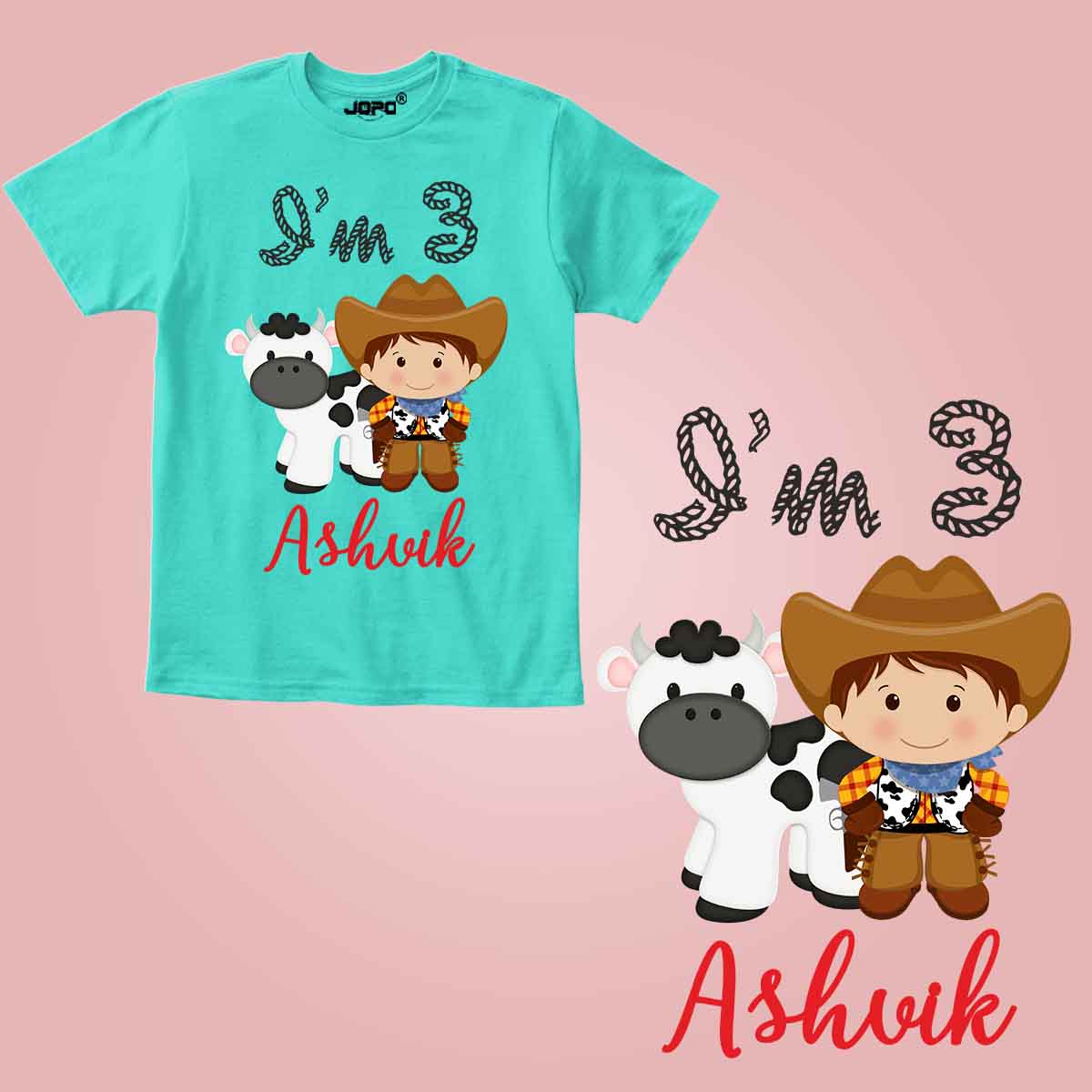 Farm Theme Customised Kid Tshirt