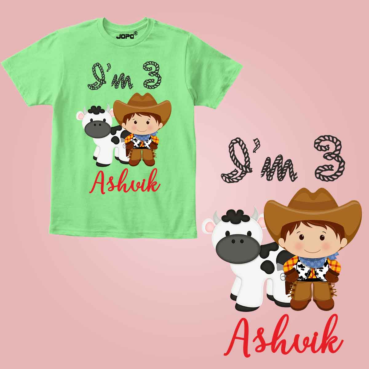 Farm Theme Customised Kid Tshirt