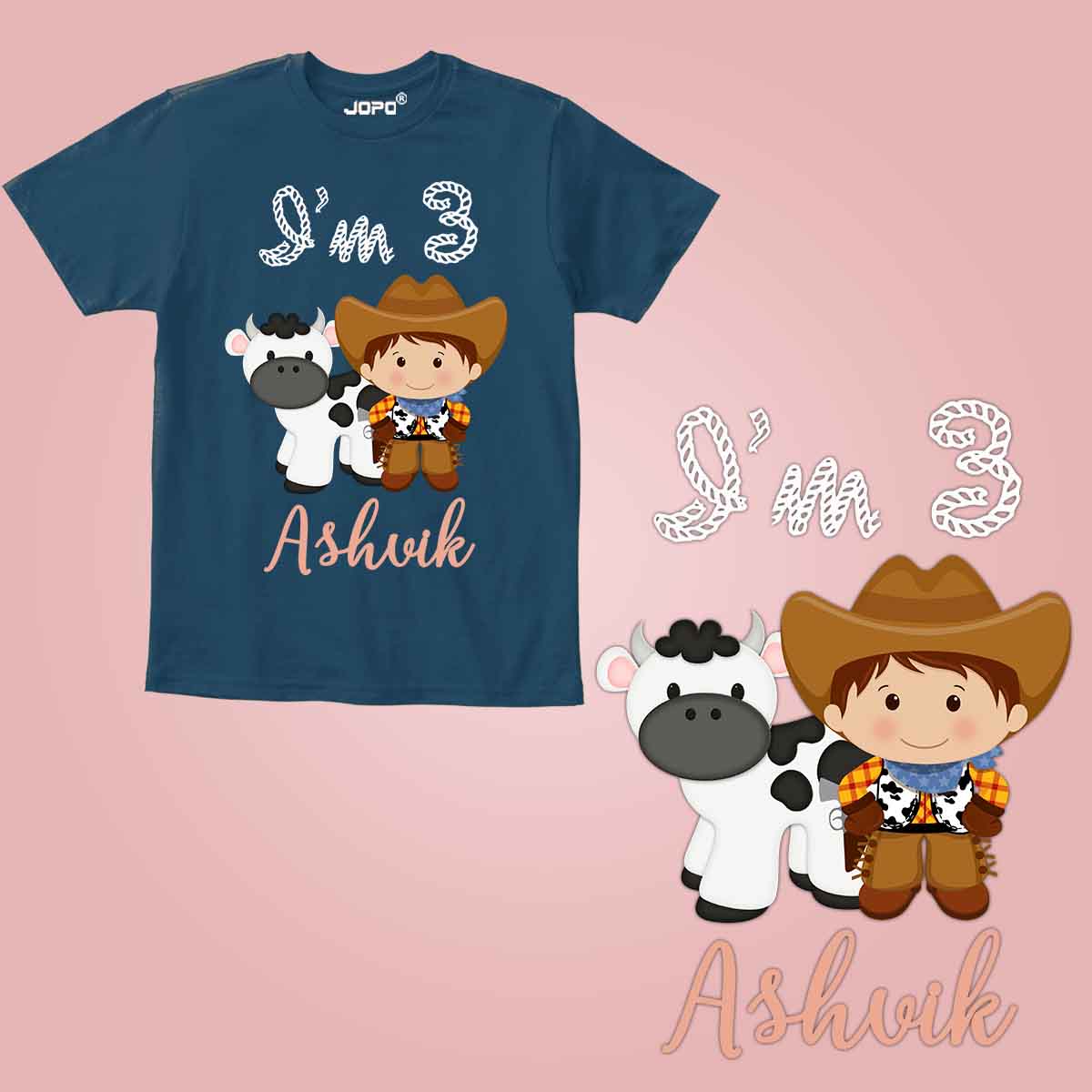 Farm Theme Customised Kid Tshirt