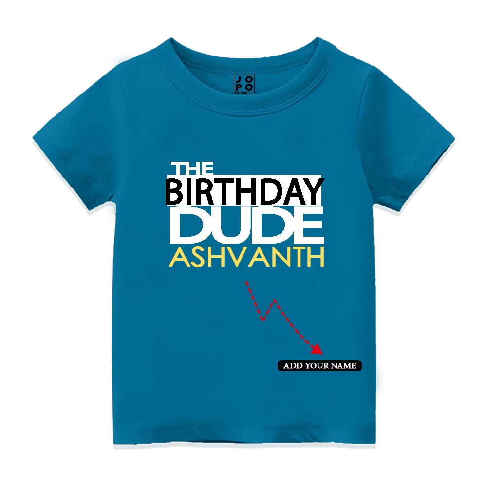 Birthday Dude Customised Kids T Shirt