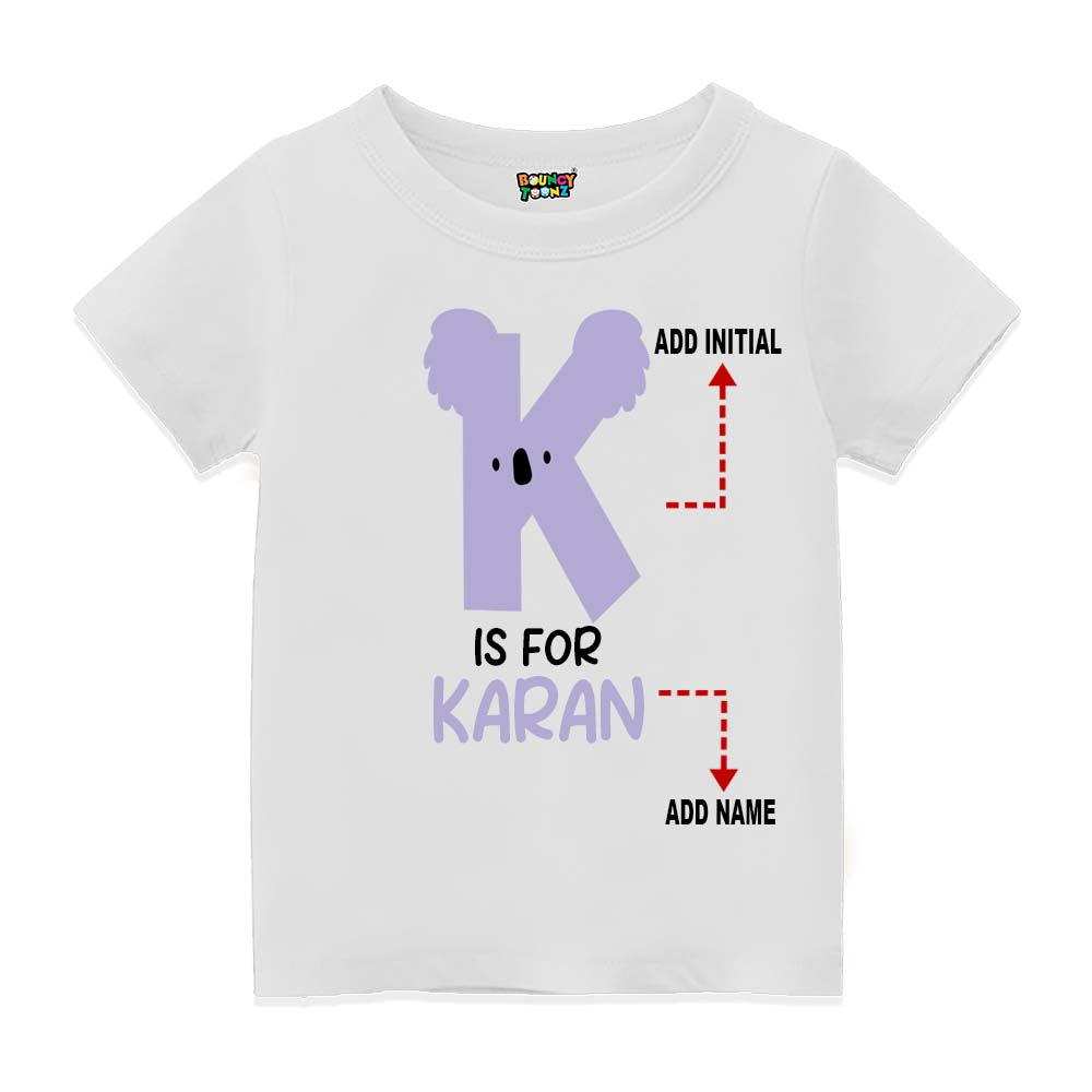 Alphabet K  Customised T Shirt
