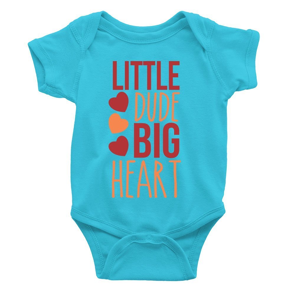 Little Dude Big Heart Rompers