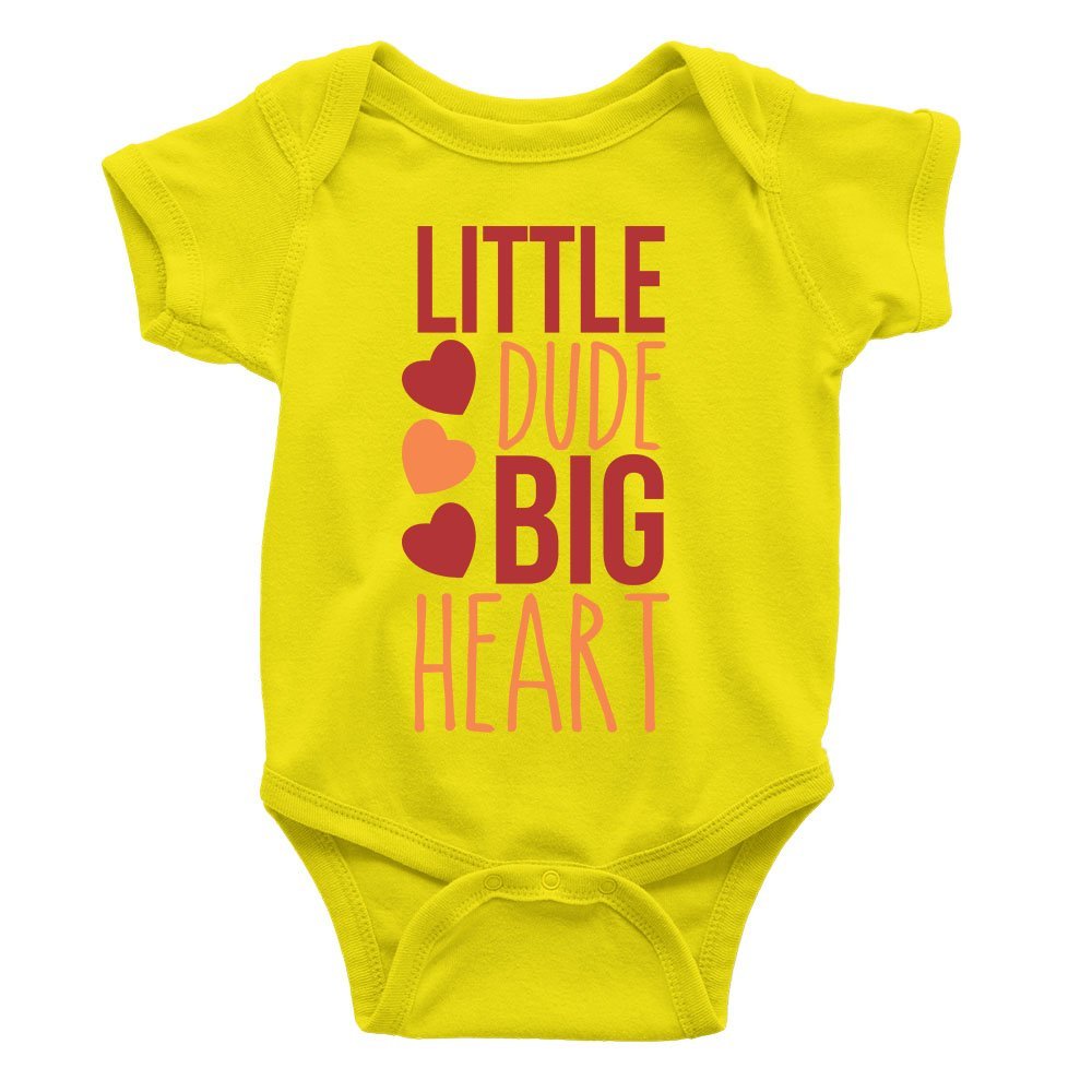Little Dude Big Heart Rompers
