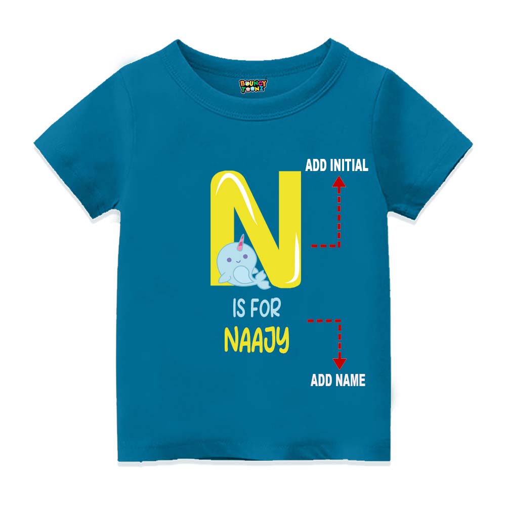 Alphabet N  Customised T Shirt