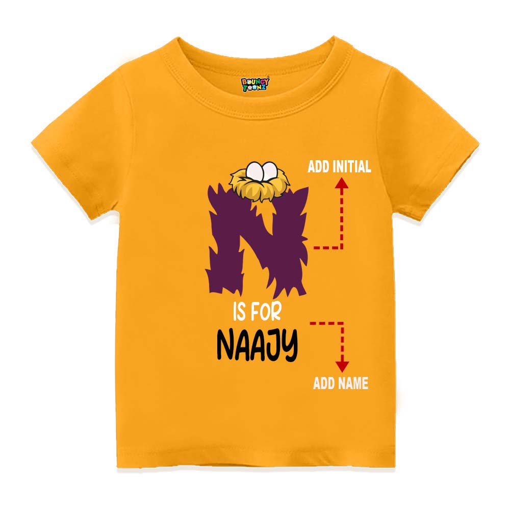 Alphabet N  Customised T Shirt