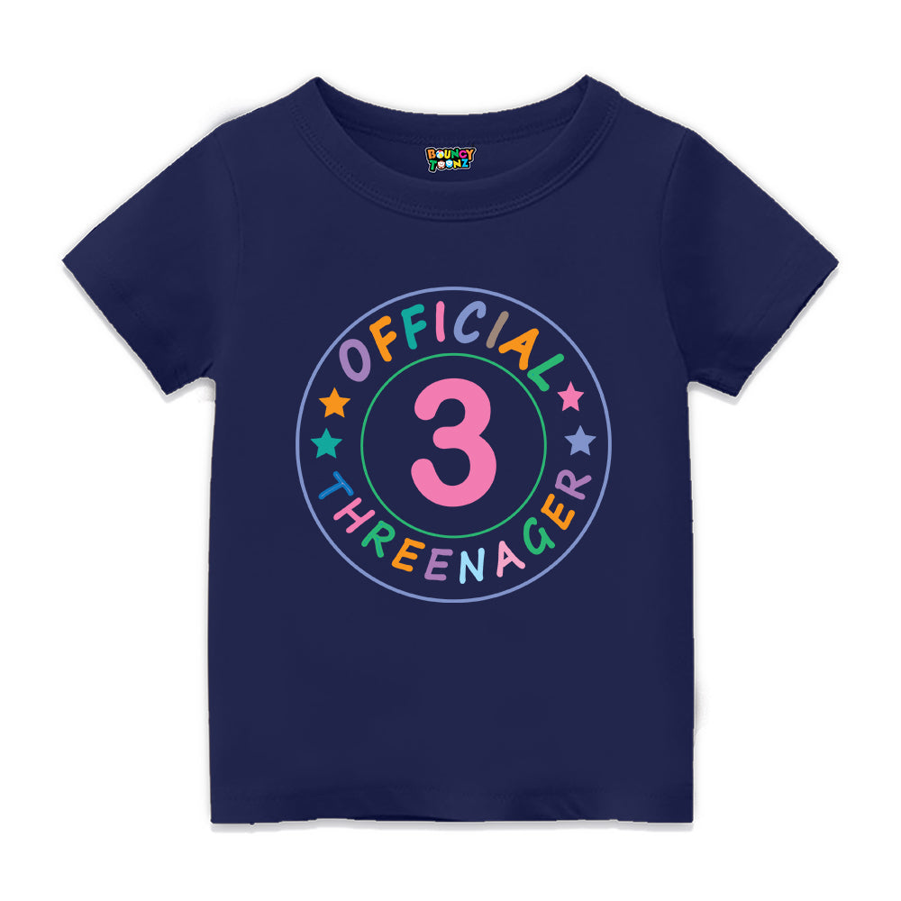 Official Threenagar Birthday Theme Kids T Shirt