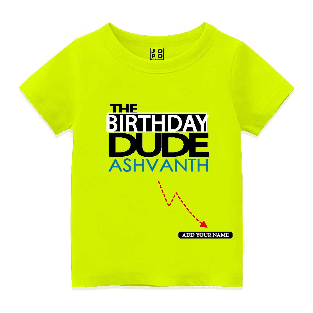 Birthday Dude Customised Kids T Shirt