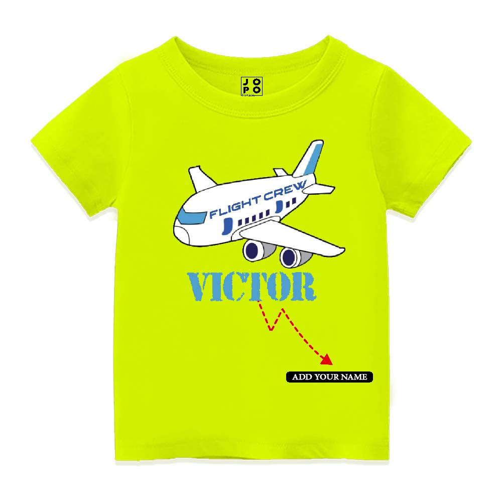 Flight Crew victor Print Customised Kids T Shirt